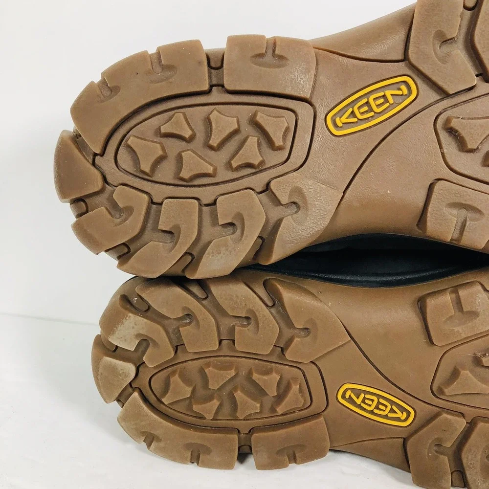 Keen Mens Glisan‎ Waterproof Fisherman Hiking Sandals SZ 9 Black Leather 13046